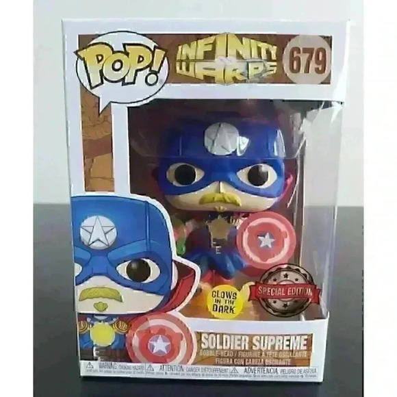 Funko Pop! Vinyl: Marvel - Soldier Supreme Infinity (Glows in the Dark) -679 - Picture 1 of 6